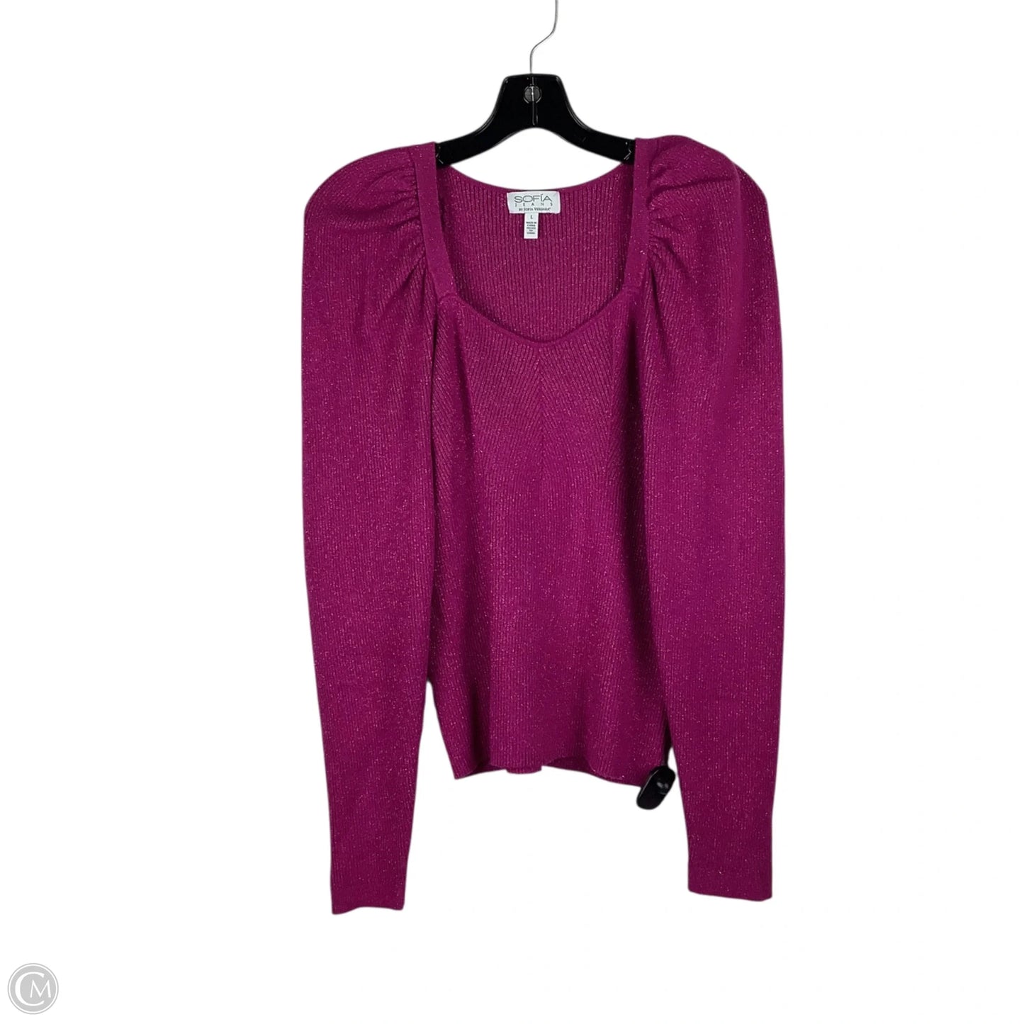 Top Long Sleeve By Sofia By Sofia Vergara In Pink, Size: L