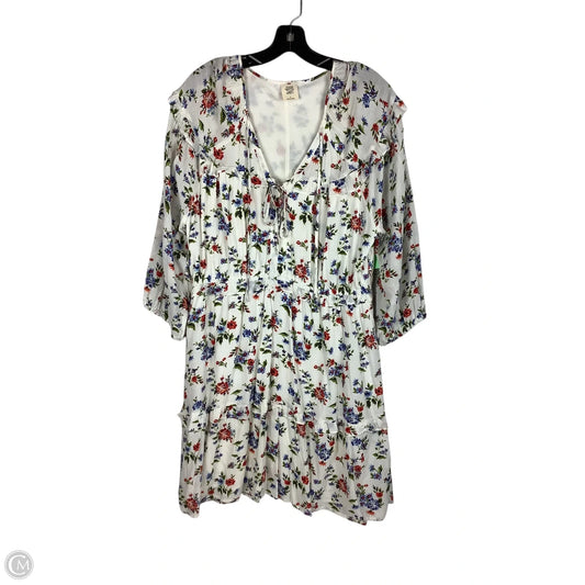 Dress Casual Midi By Clothes Mentor In Floral Print, Size: L