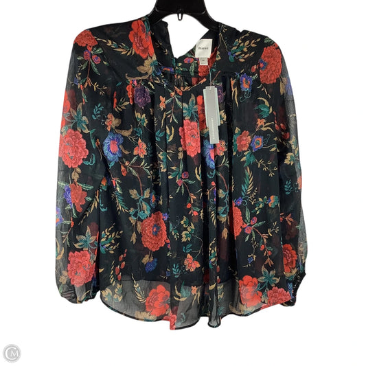 Top Long Sleeve By Maeve In Black, Size: S petite