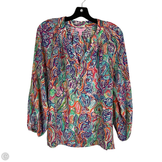 Top Long Sleeve Designer By Lilly Pulitzer In Multi-colored, Size: M