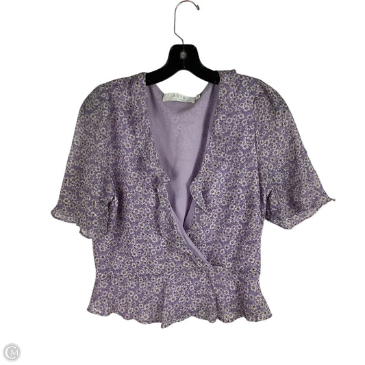 Top Short Sleeve By Astr In Purple, Size: M