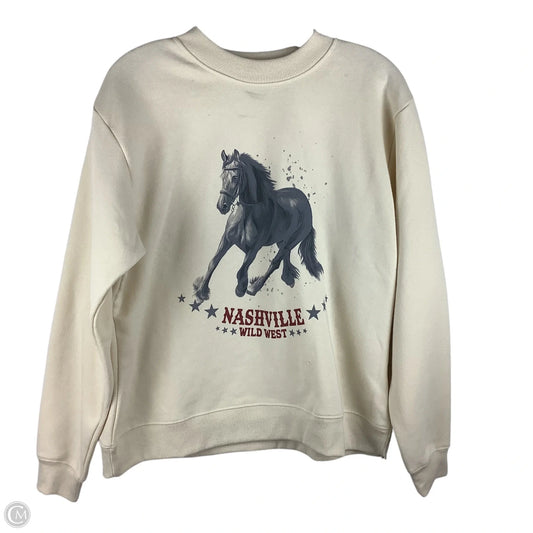 Sweater By Forever 21 In Cream, Size: S