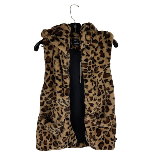 Vest Faux Fur & Sherpa By Love Tree In Animal Print, Size: S