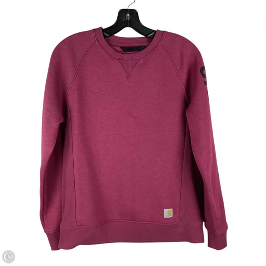 Sweatshirt Collar By Carhartt In Pink, Size: S