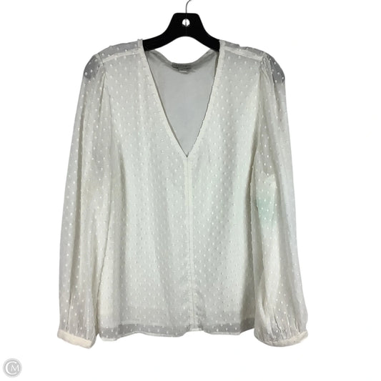Top Long Sleeve By J. Crew In White, Size: L