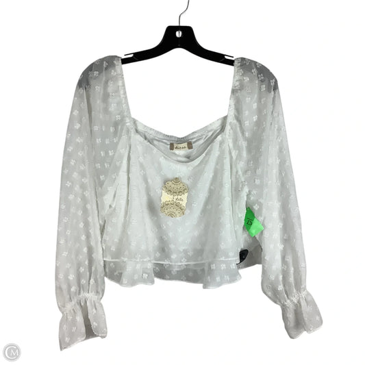 Top Long Sleeve By Altard State In White, Size: L
