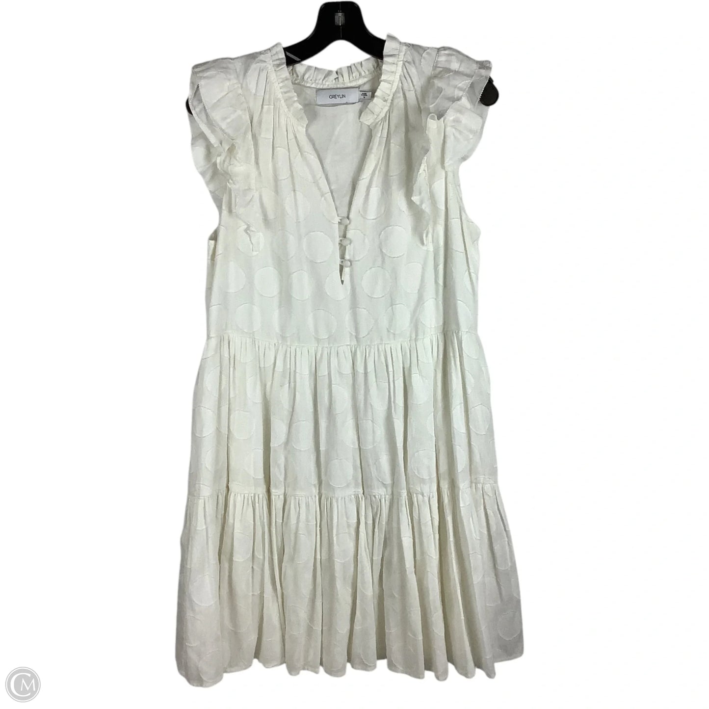 Dress Casual Midi By Clothes Mentor In White, Size: M