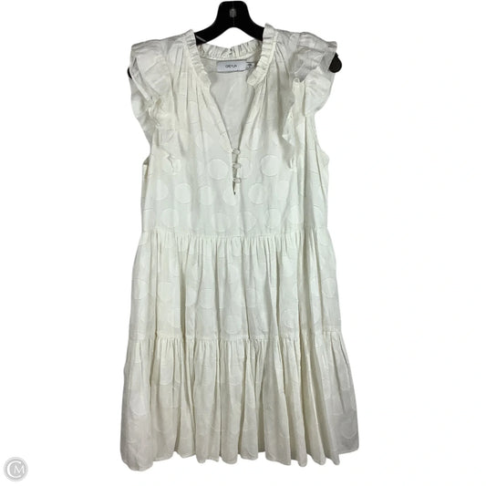 Dress Casual Midi By Clothes Mentor In White, Size: M