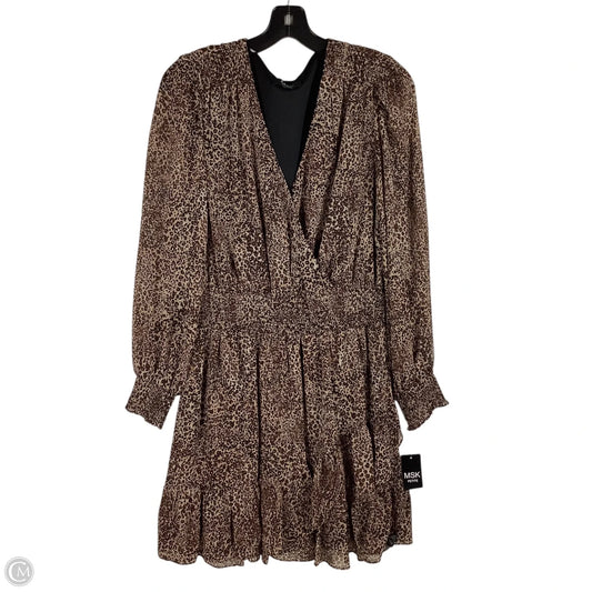 Dress Casual Midi By Msk In Animal Print, Size: Xlp