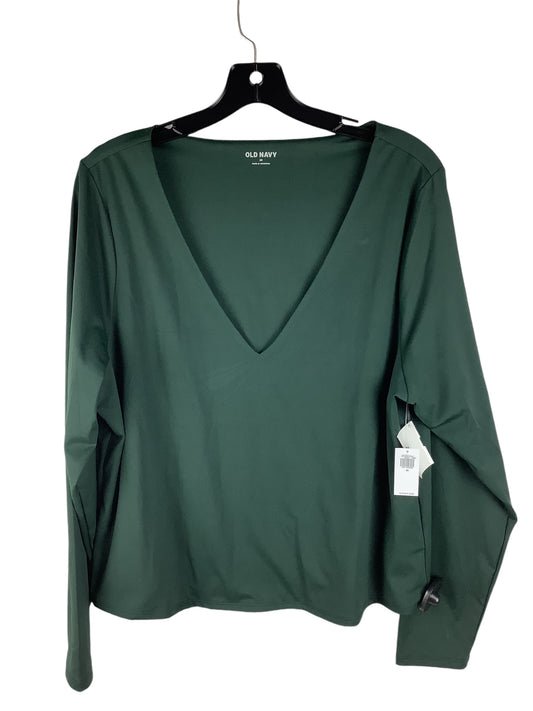 Top Long Sleeve By Old Navy In Green, Size: 2x