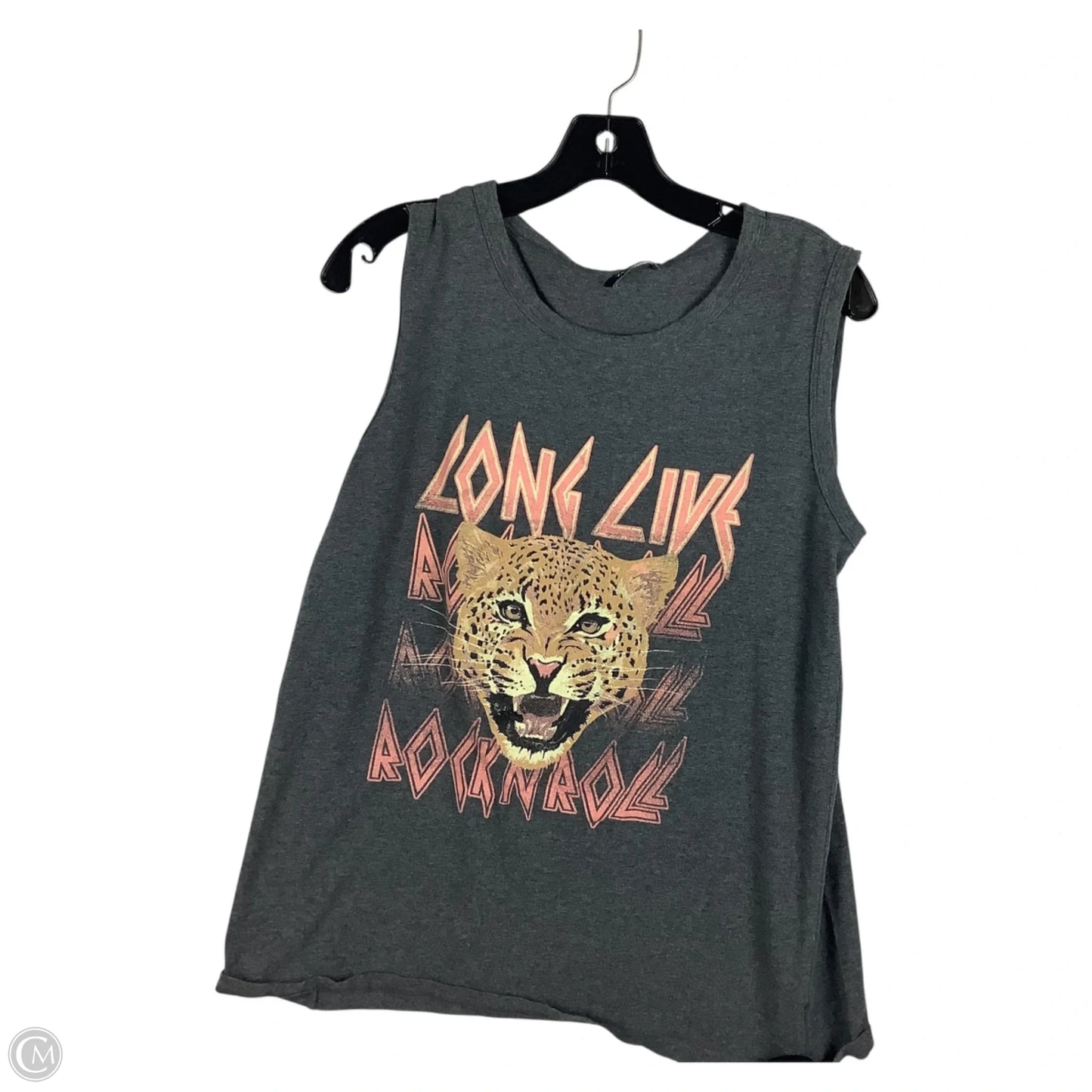 Top Sleeveless By Clothes Mentor In Grey, Size: M