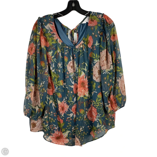 Top Long Sleeve By Clothes Mentor In Multi-colored, Size: 1x