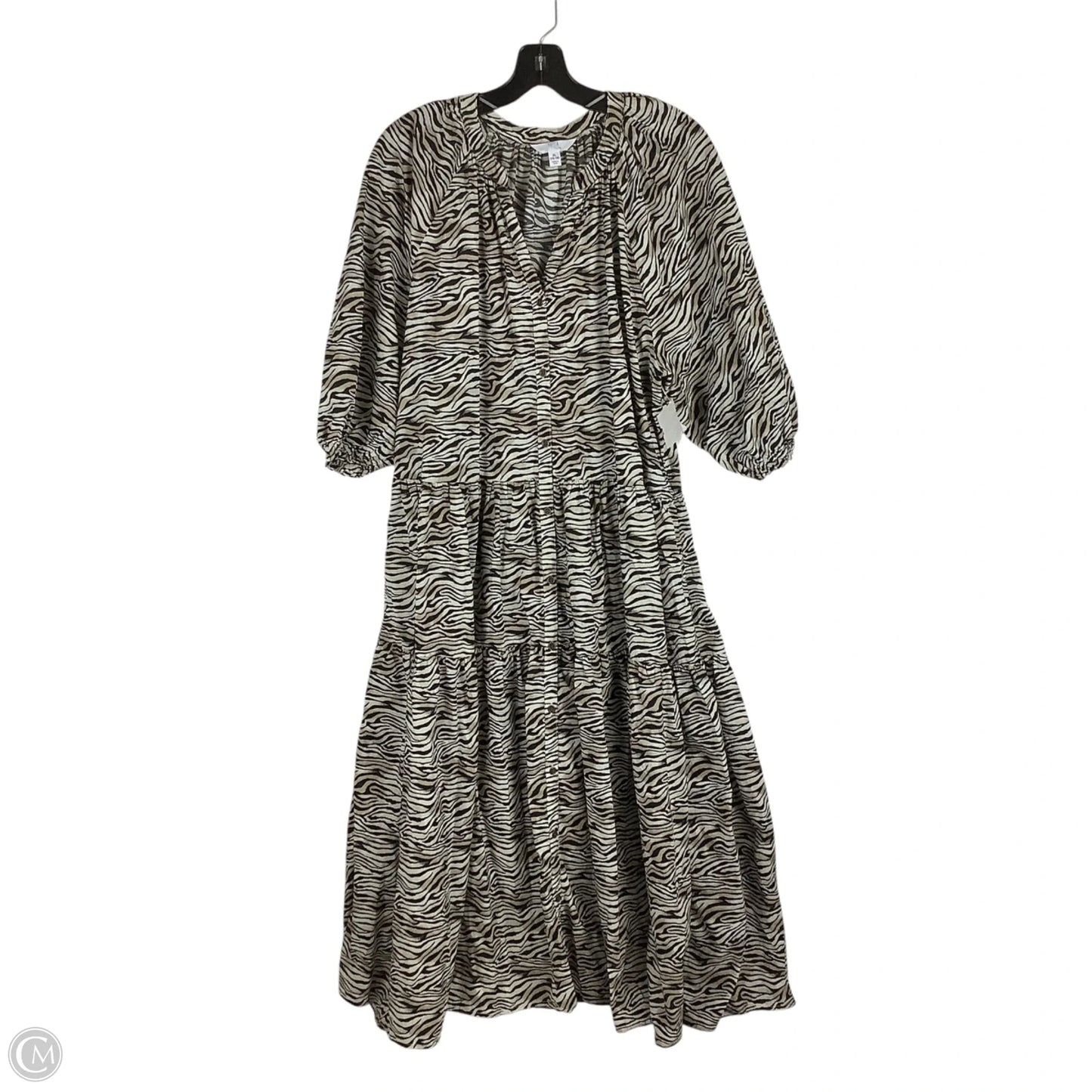 Dress Casual Maxi By Time And Tru In Zebra Print, Size: Xl