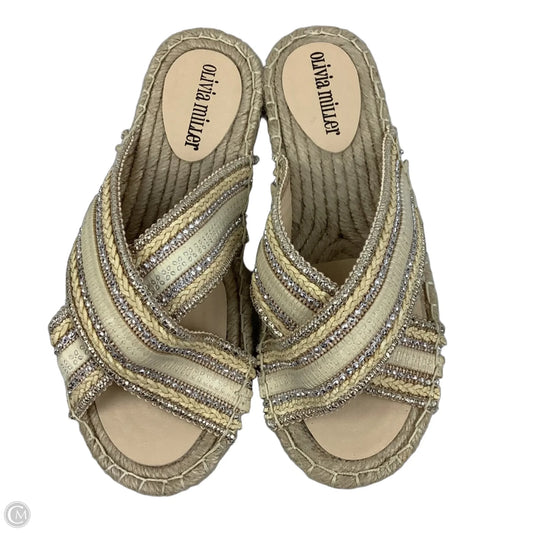Sandals Flats By Olivia Miller In Beige, Size: 7