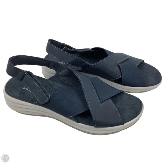 Sandals Flats By Easy Spirit In Navy, Size: 6.5
