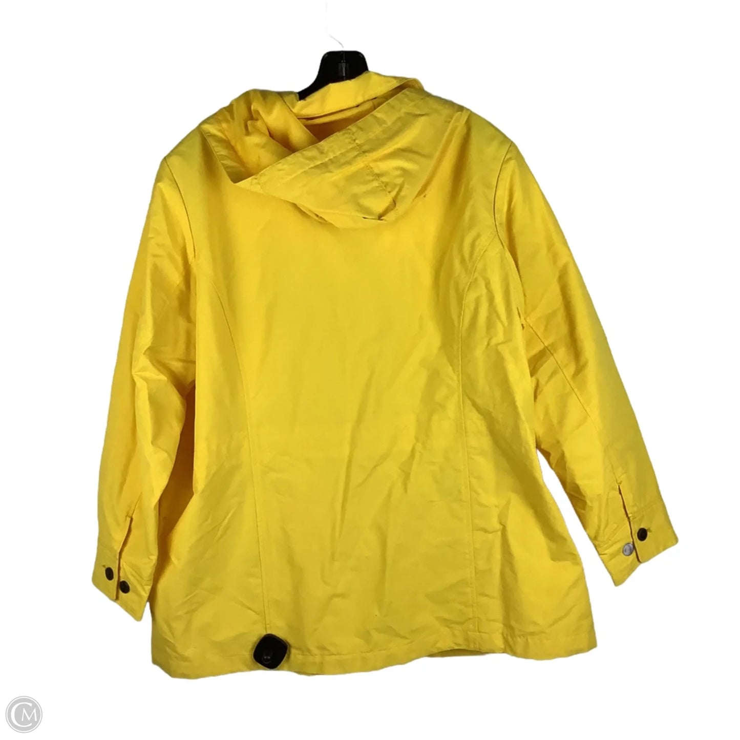 Coat Raincoat By Lands End In Yellow, Size: 1x
