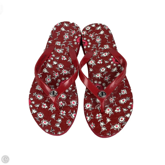Sandals Designer By Coach In Red, Size: 7