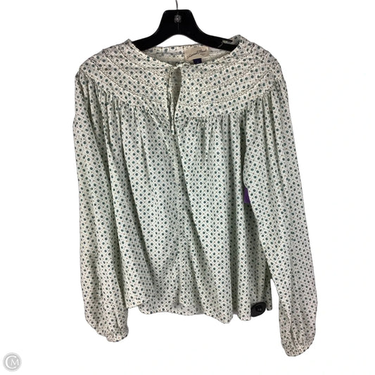 Top Long Sleeve By Universal Thread In Floral Print, Size: M