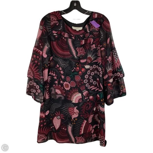 Dress Casual By Loft In Black & Red, Size: S