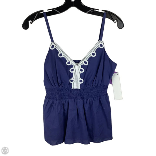 Top Sleeveless Designer By Lilly Pulitzer In Navy, Size: 0