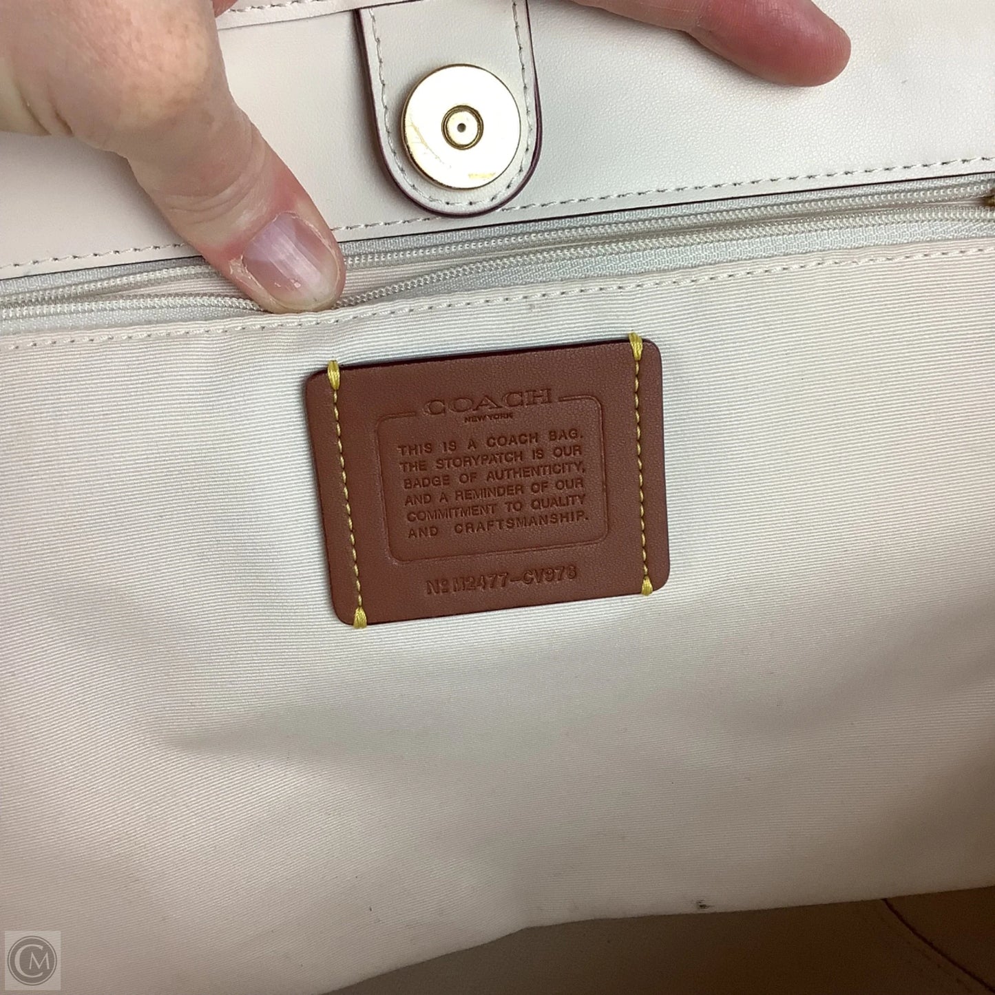 Handbag Designer By Coach, Size: Large