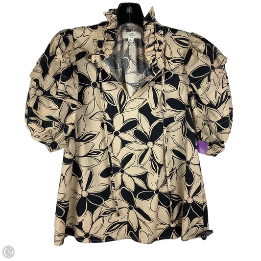 Top Short Sleeve By Entro In Black & Brown, Size: S