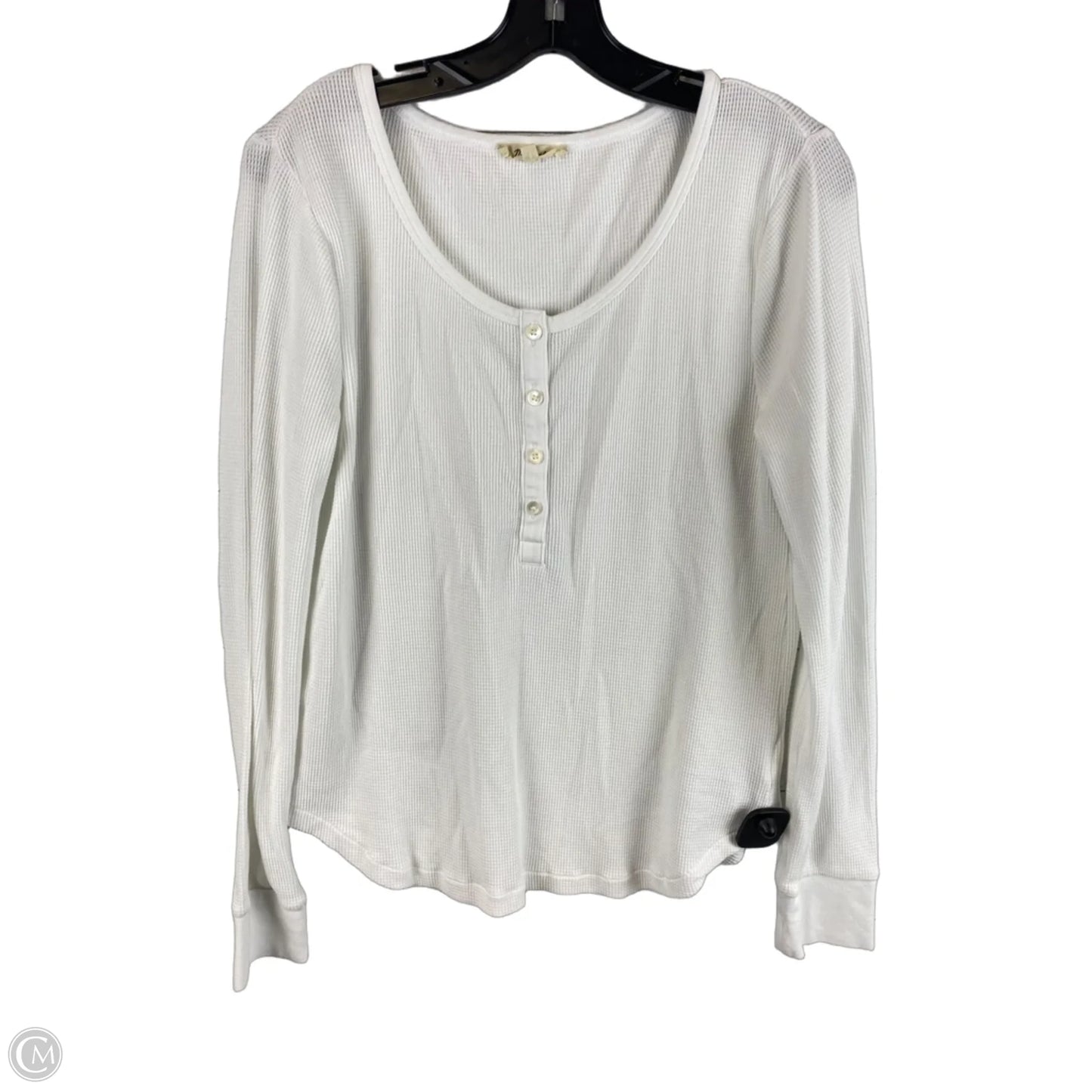 Top Long Sleeve By Madewell In White, Size: L