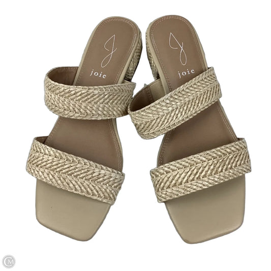 Sandals Heels Block By Joie In Tan, Size: 6.5