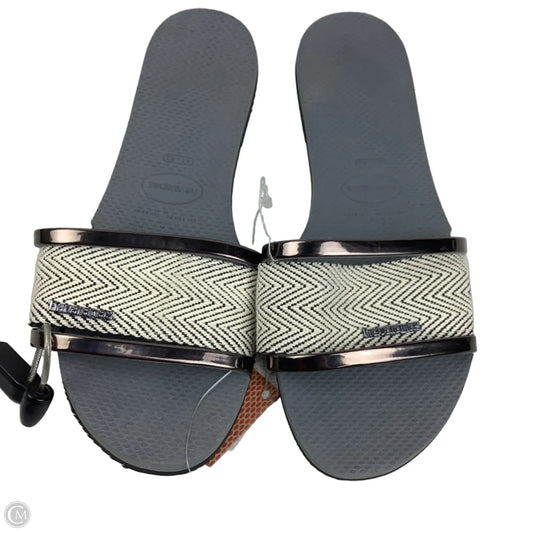 Sandals Flats By Havaianas In Grey, Size: 11