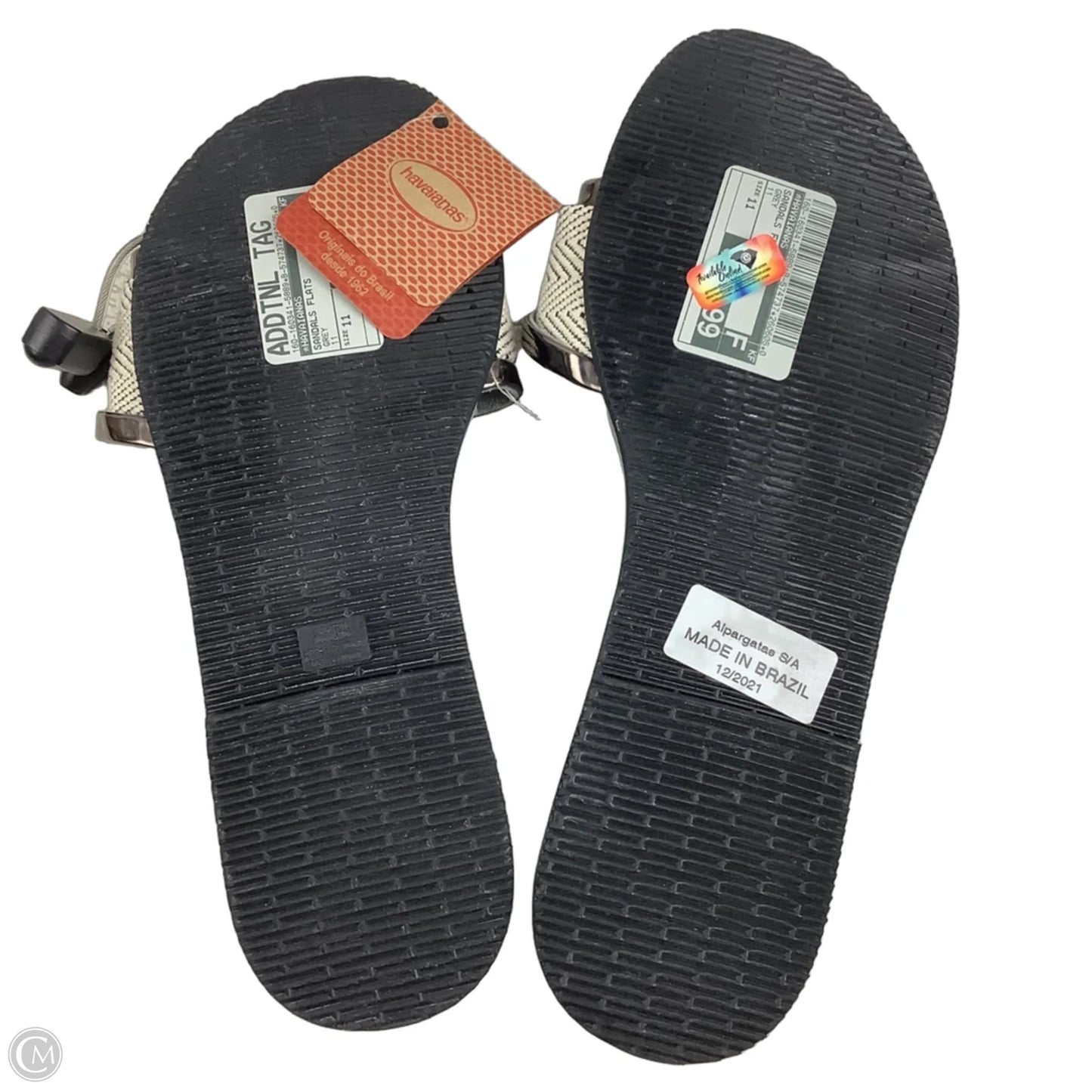 Sandals Flats By Havaianas In Grey, Size: 11