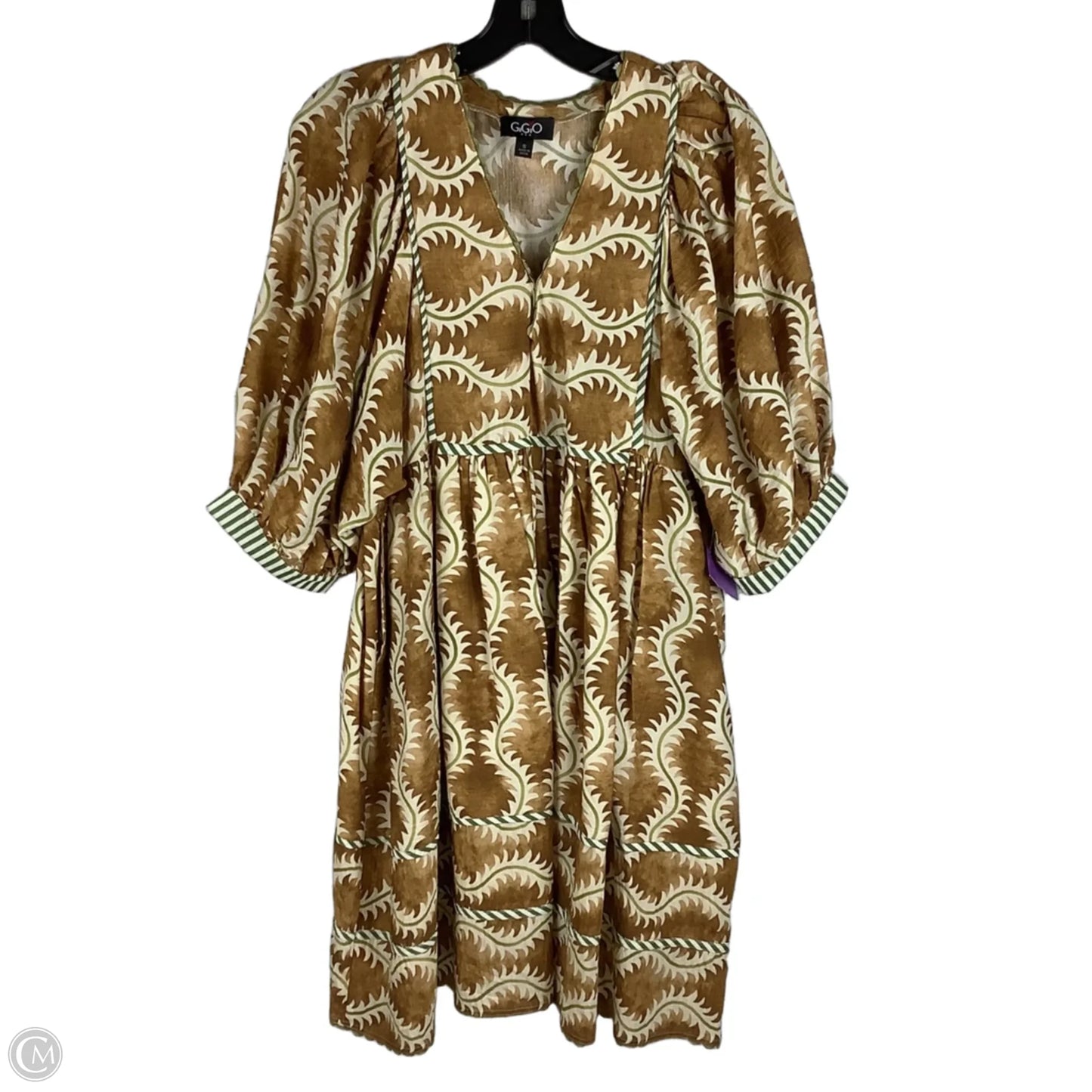 Dress Party Short By Gigio In Brown & Green, Size: S