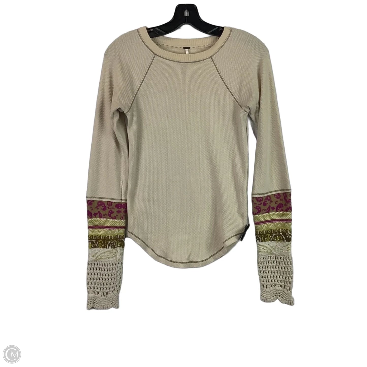 Top Long Sleeve By Free People In Tan, Size: M