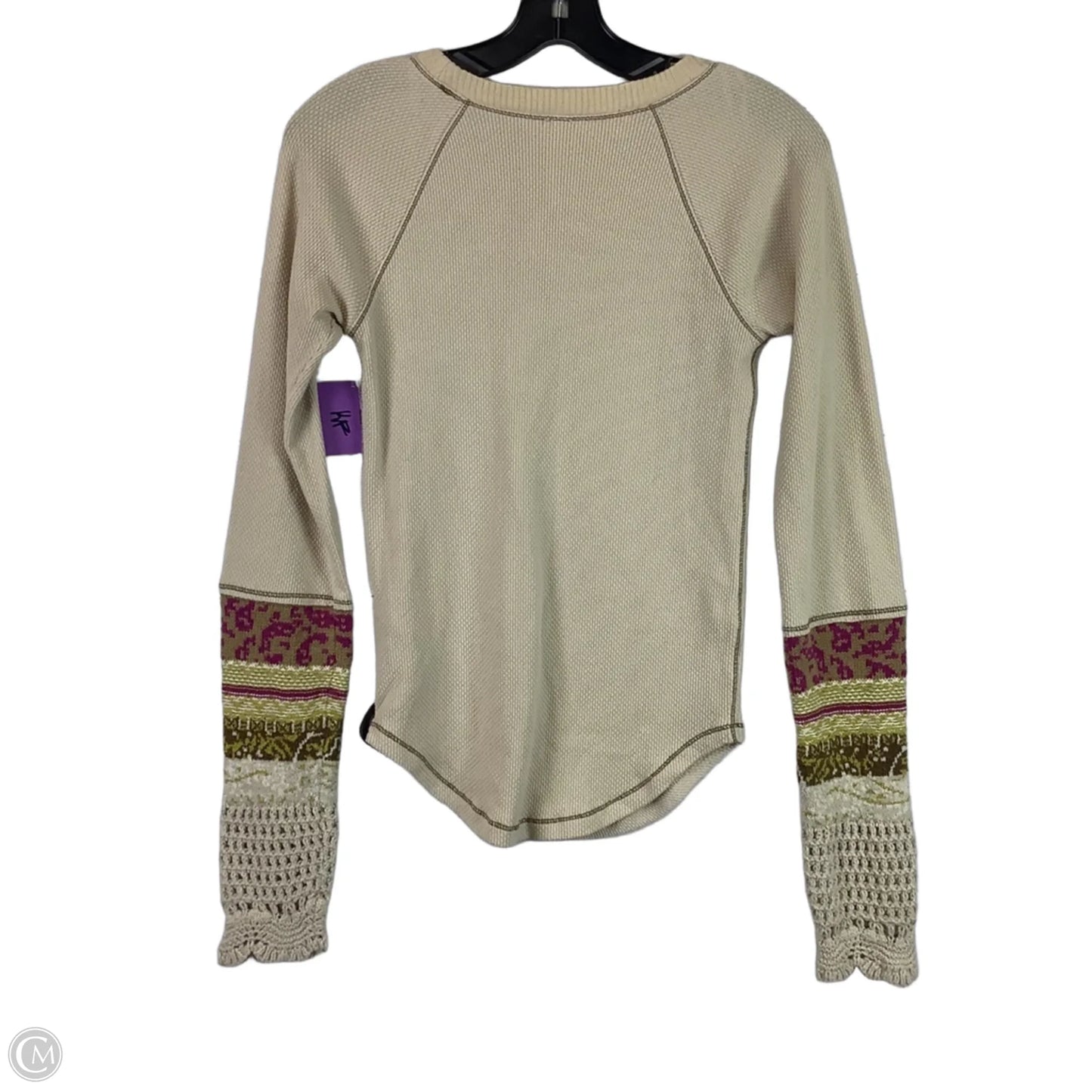 Top Long Sleeve By Free People In Tan, Size: M