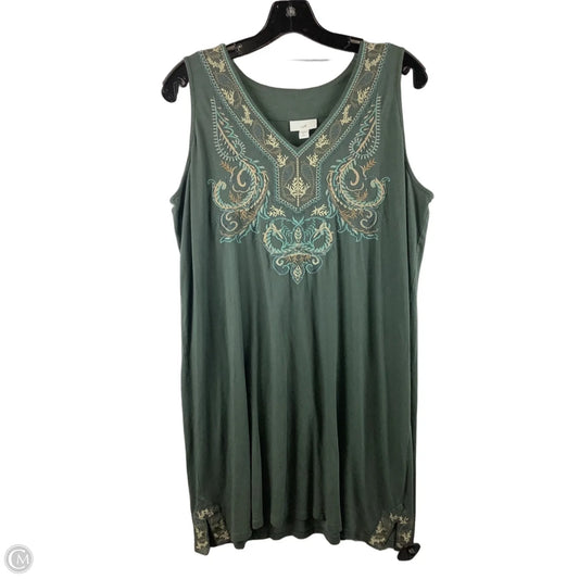 Dress Casual Midi By J. Jill In Green, Size: L