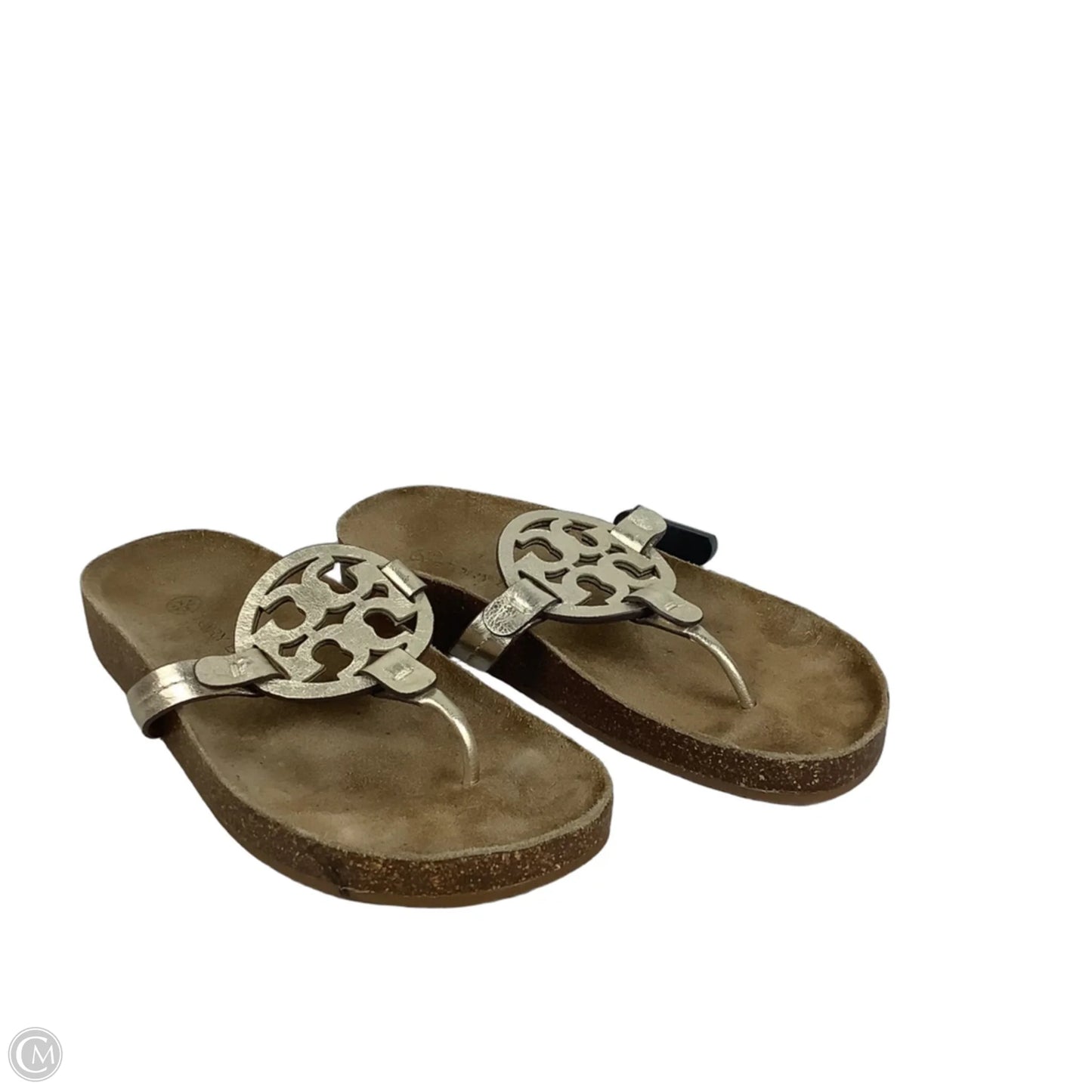 Sandals Designer By Tory Burch In Bronze, Size: 6