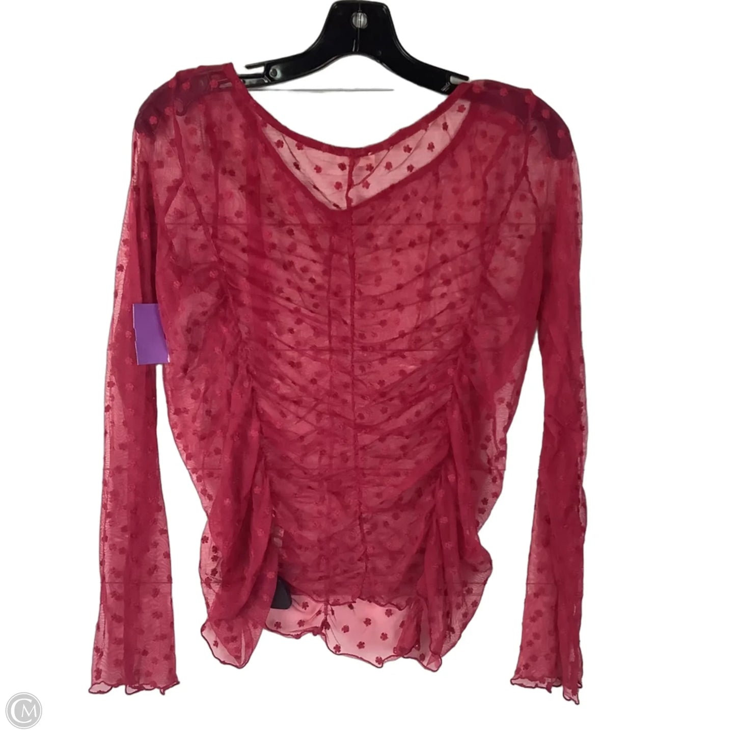 Top Long Sleeve By Free People In Red, Size: L