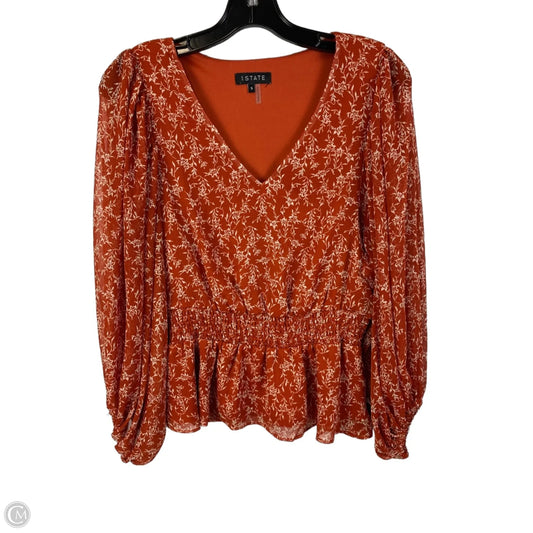 Top Long Sleeve By 1.state In Orange, Size: S