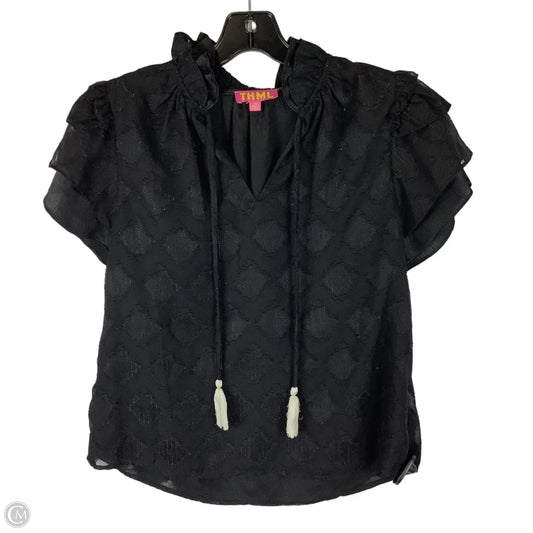 Top Short Sleeve By Thml In Black, Size: Xs