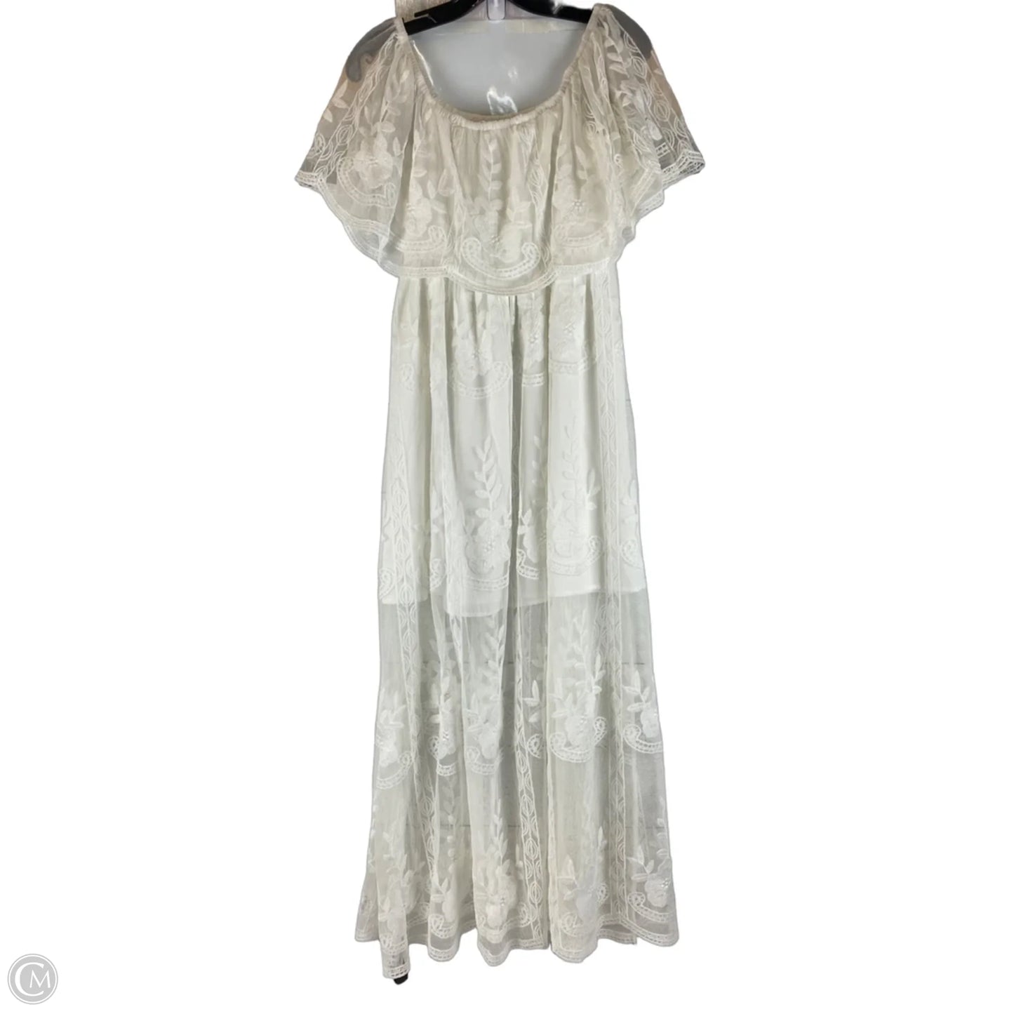 Dress Party Long By Clothes Mentor In White, Size: S