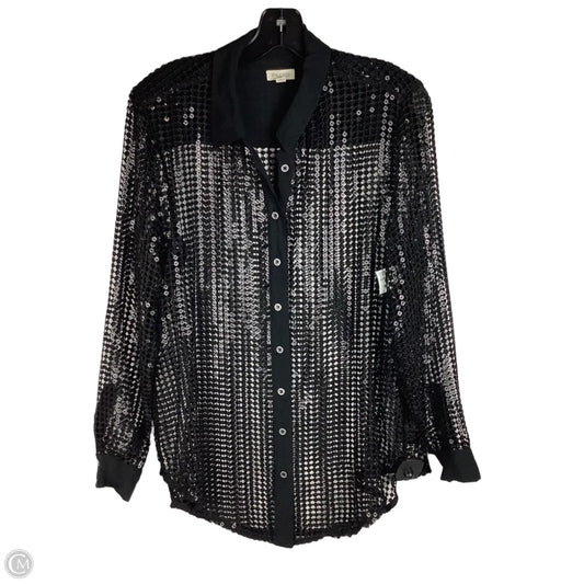 Top Long Sleeve By Pilcro In Black, Size: S