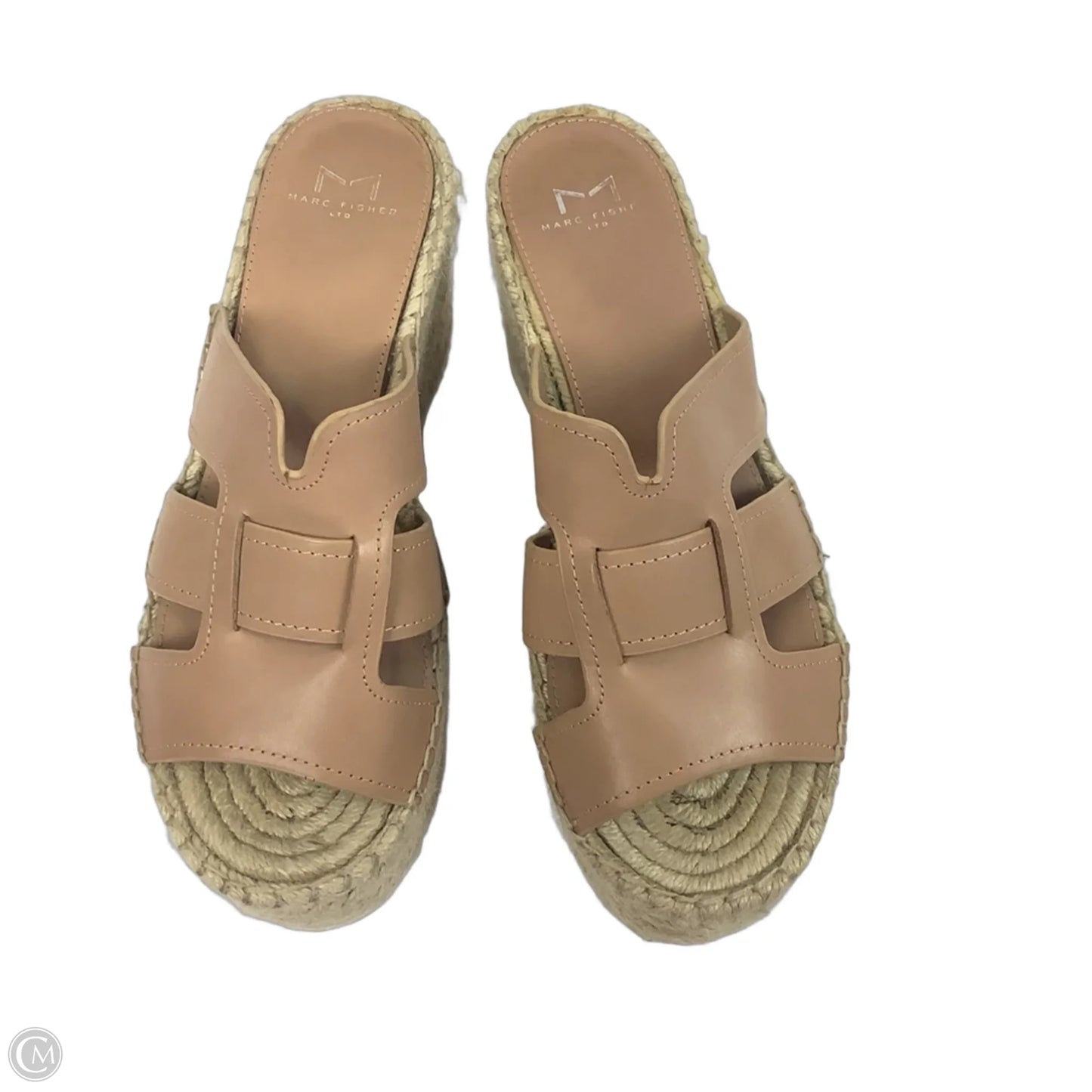 Sandals Heels Block By Marc Fisher In Tan, Size: 7.5