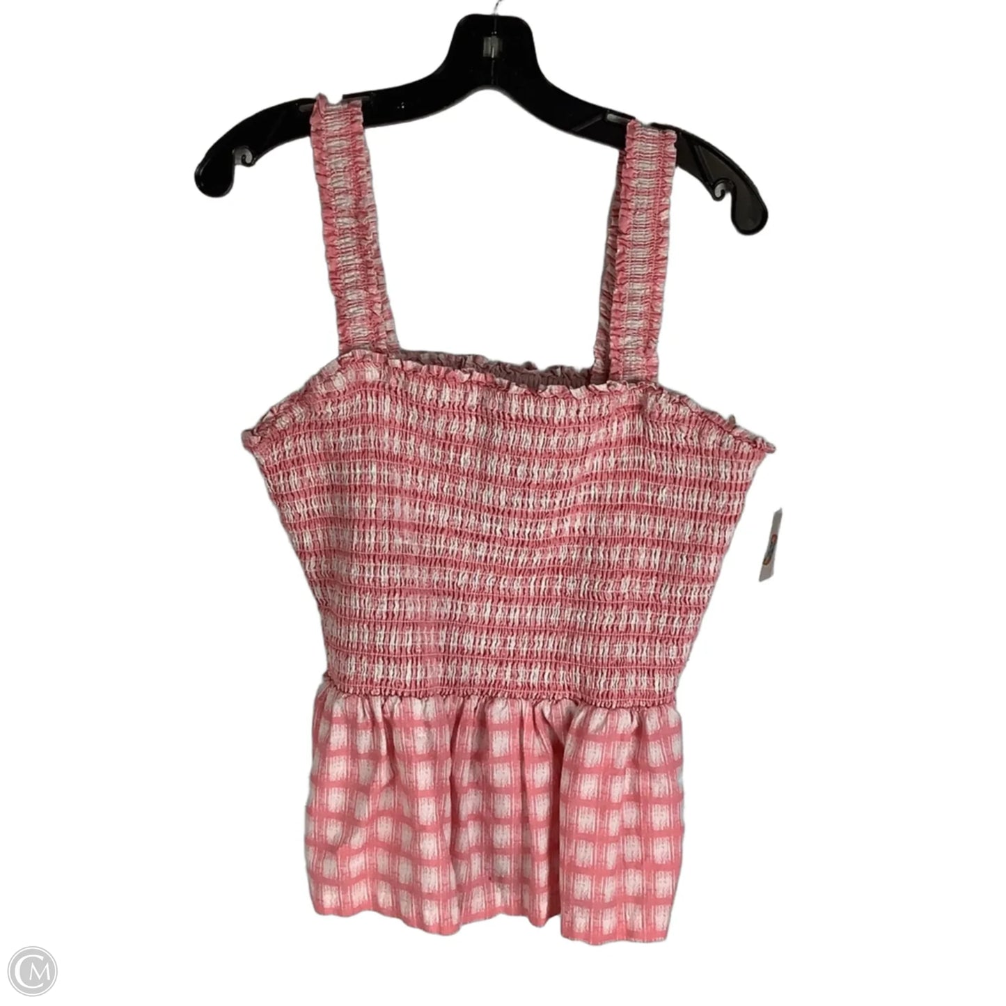 Top Sleeveless By Candace Cameron Bure In Pink & White, Size: L