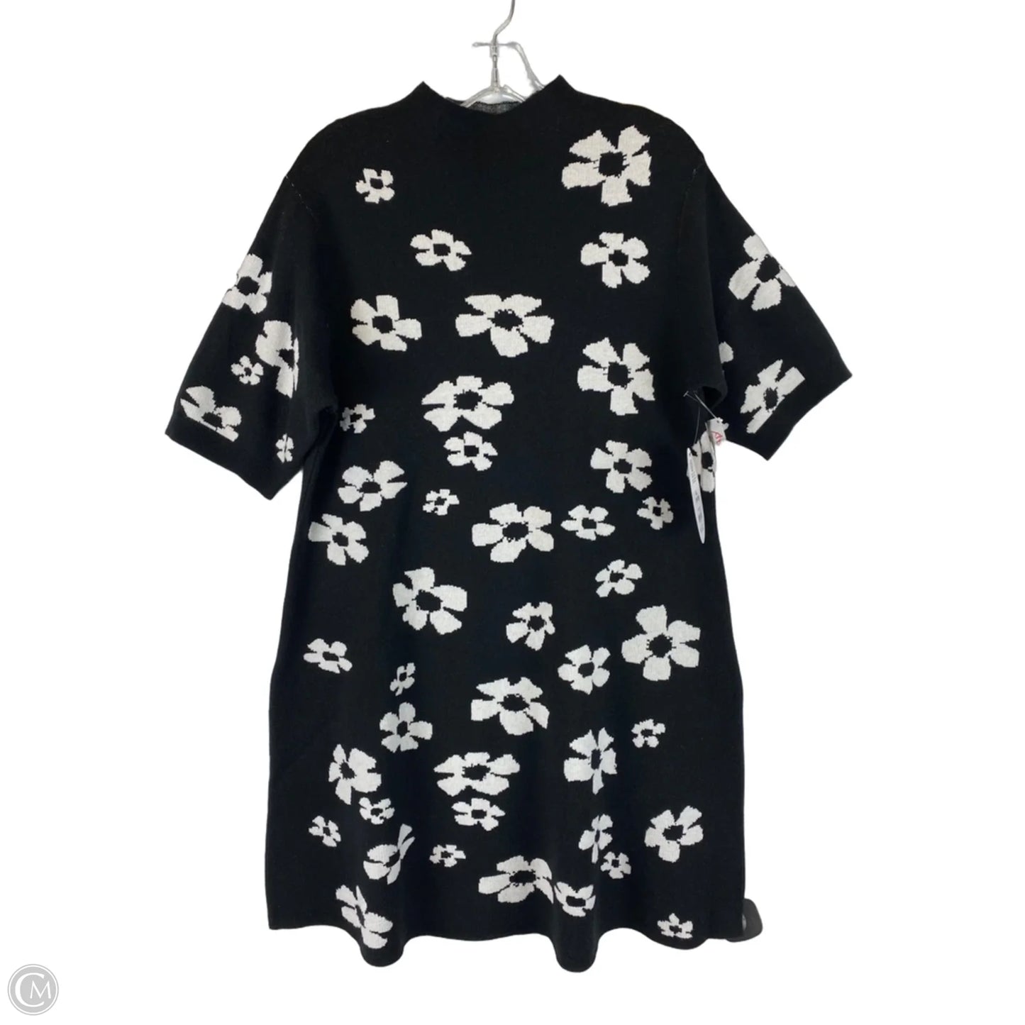 Dress Sweater By Scoop In Black & White, Size: Xl