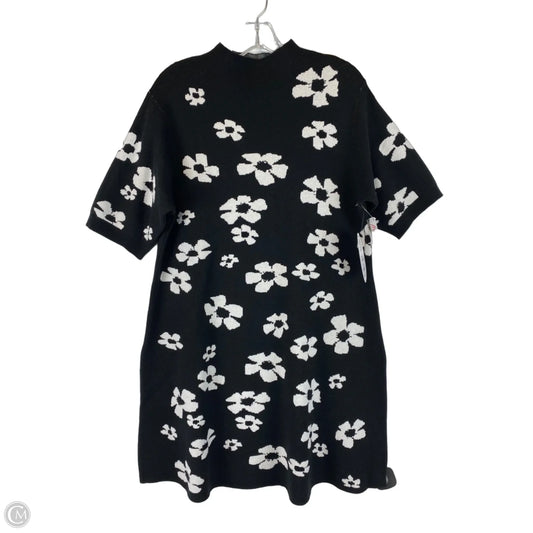 Dress Sweater By Scoop In Black & White, Size: Xl