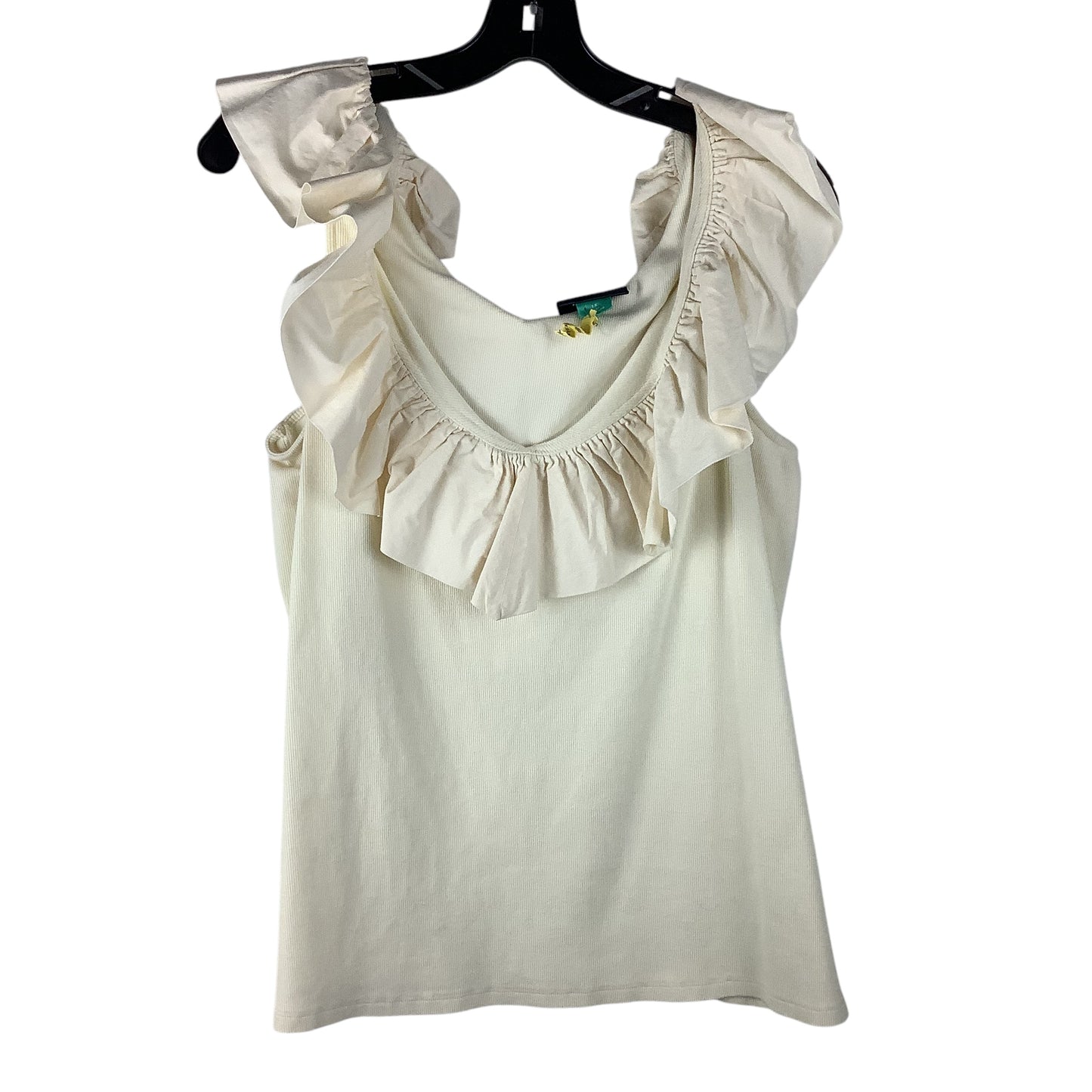 Top Sleeveless By Anthropologie In Cream, Size: 1x