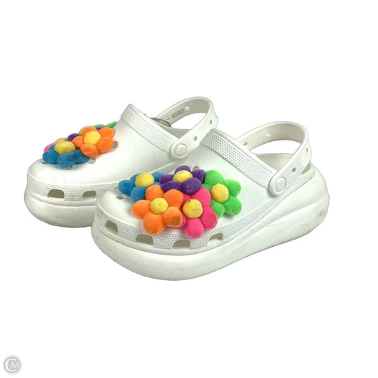 Sandals Heels Platform By Crocs In White, Size: 9