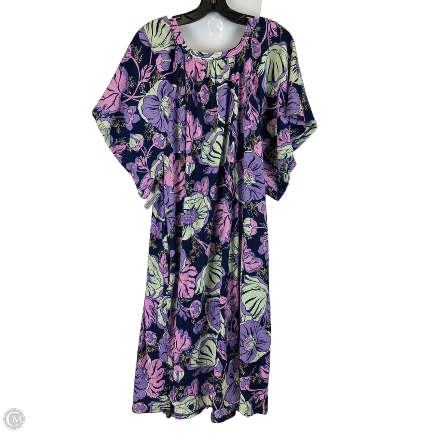 Dress Casual Midi By Lane Bryant In Blue & Purple, Size: 26