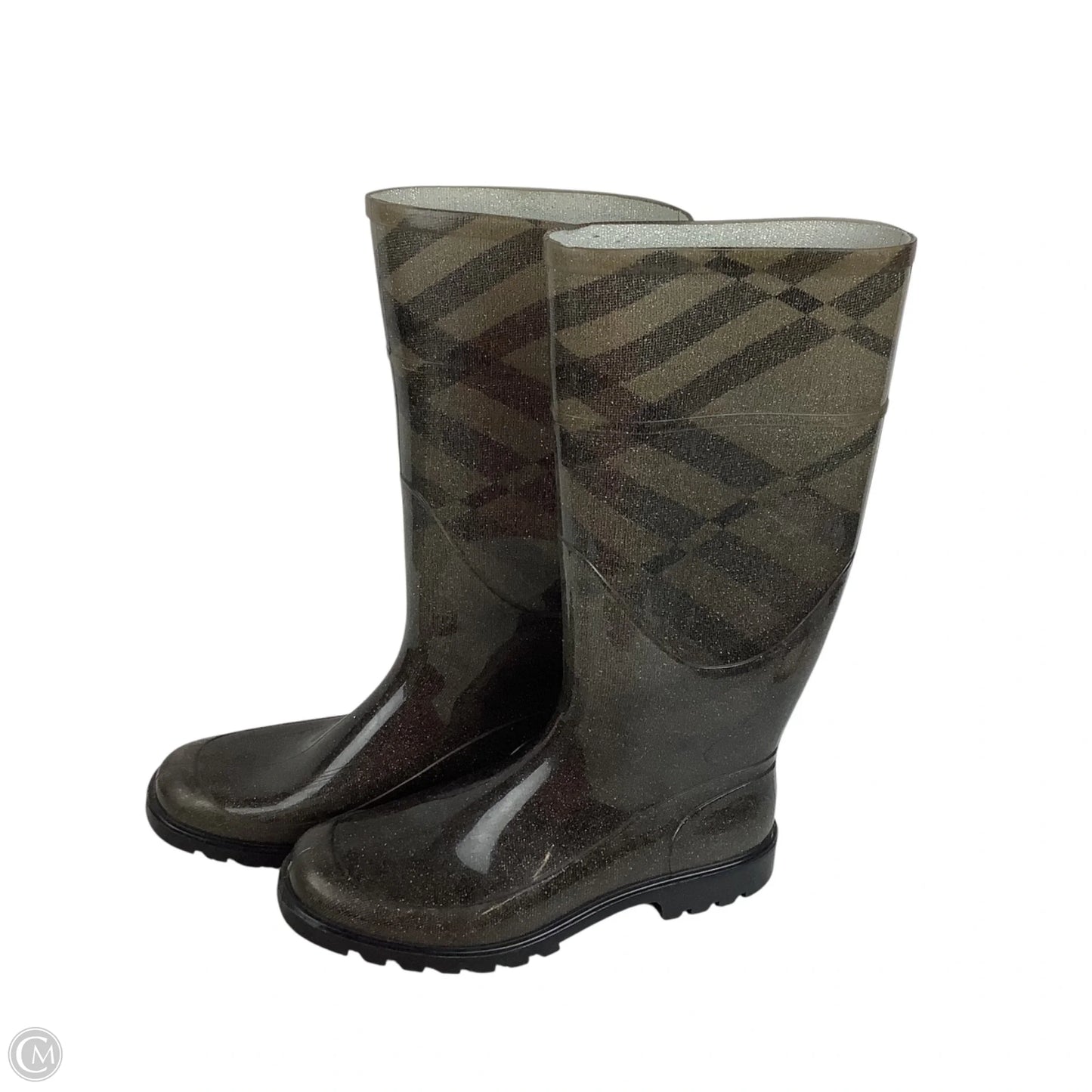 Boots Luxury Designer By Burberry In Black, Size: 38