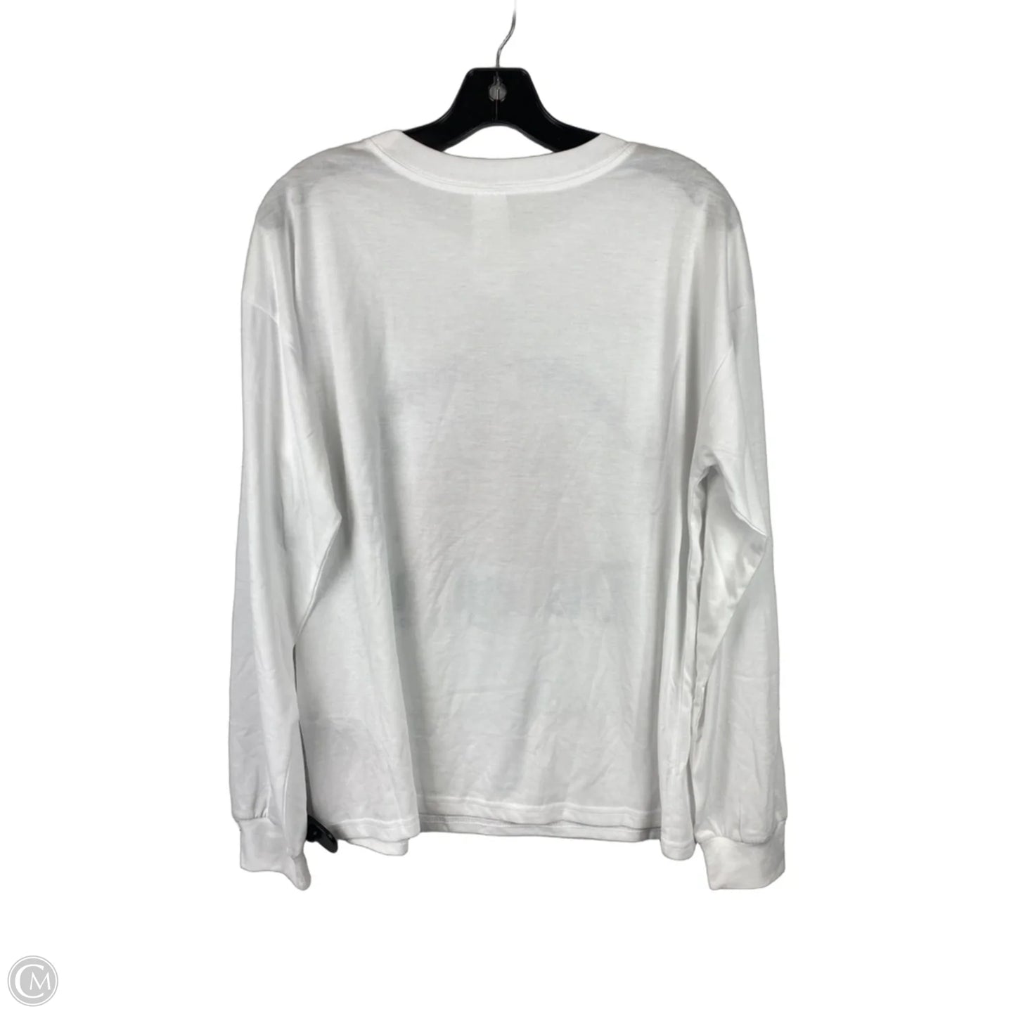 Top Long Sleeve By Disney In White, Size: L