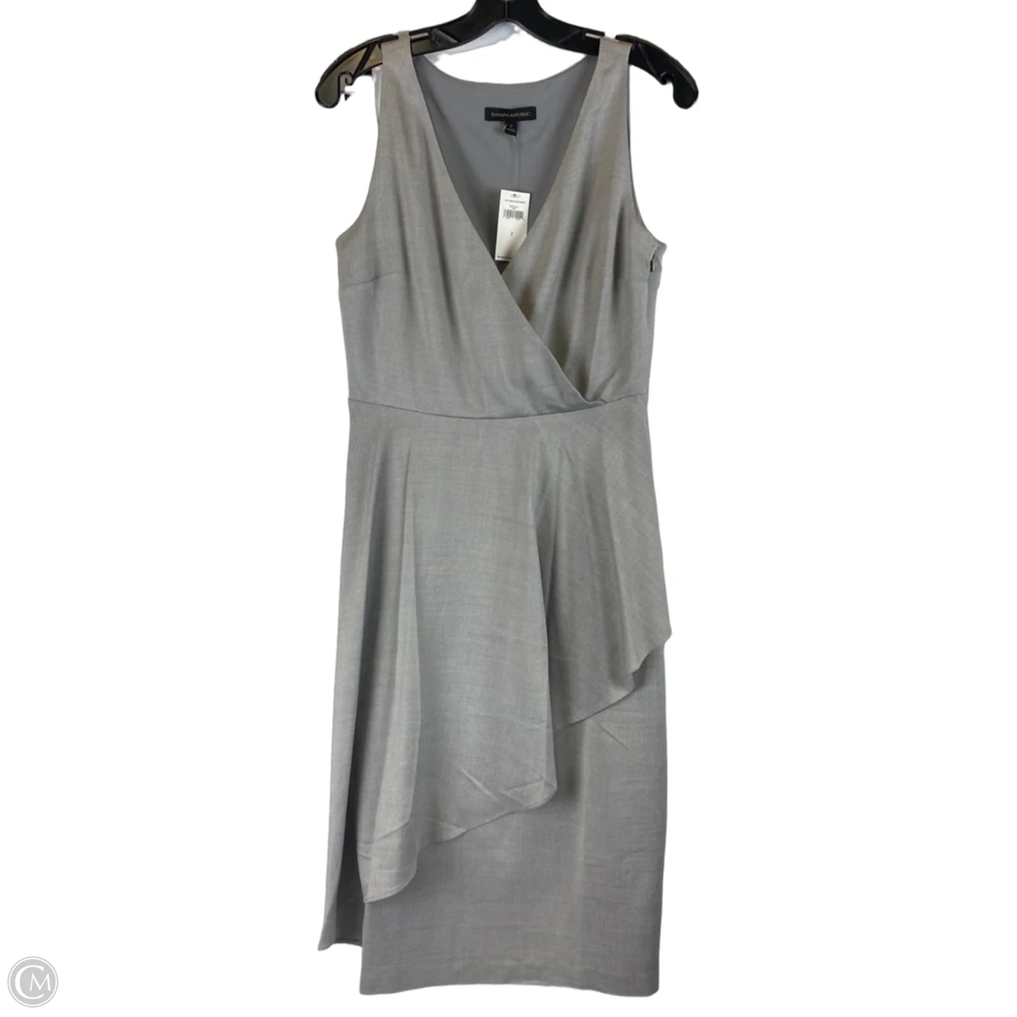 Dress Casual Midi By Banana Republic In Grey, Size: 2